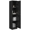 Image de vidaXL Highboard Chêne Noir 35 x 39 x 168 cm Bois d'ingénierie, Meuble de Salon Moderne, Haut Buffet rectangulaire avec Rangement, Pratique pour l'organisation intérieure