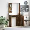 Image de vidaXL Bureau Chêne fumé 78,5 x 37 x 154,5 cm Bois d'ingénierie