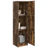 Image de vidaXL Haut Armoire Chêne fumé 31.5 x 32 x 122.5 cm, Solution de Rangement stylée, Buffet Moderne, Espace suffisant, Pratique, Design Minimaliste