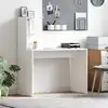 Image de vidaXL Bureau avec étagère Blanc 102 x 50 x 124 cm Bois d'ingénierie