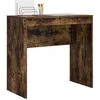 Image de vidaXL Bureau Chêne fumé 80 x 40 x 76 cm, Bureau Moderne pour Le Salon, Compact, résistant, écriture Minimaliste pour étudiants et Enfants