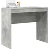 Image de vidaXL Bureau Gris béton 90 x 40 x 76 cm, Bureau Moderne pour Le Salon, Compact, résistant, écriture Minimaliste pour étudiants et Enfants