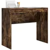Image de vidaXL Bureau Chêne fumé 90 x 40 x 76 cm, Bureau Moderne pour Le Salon, Compact, résistant, écriture Minimaliste pour étudiants et Enfants