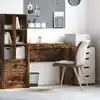 Image de vidaXL Bureau Chêne fumé 90 x 40 x 76 cm