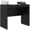 Image de vidaXL Bureau Chêne Noir 90 x 50 x 76 cm, Bureau Moderne pour Le Salon, Compact, résistant, écriture Minimaliste pour étudiants et Enfants