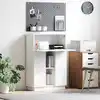 Image de vidaXL Bureau Blanc 71.5 x 31.5 x 106.5 cm Bois d'ingénierie