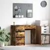 Image de vidaXL Bureau Chêne fumé 90 x 37,5 x 75 cm Bois d'ingénierie
