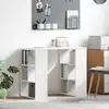Image de vidaXL Bureau avec étagère Blanc 90 x 50 x 75 cm Bois d'ingénierie