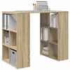 Image de vidaXL Bureau Chêne Sonoma 90 x 50 x 75 cm Bois d'ingénierie, Bureau Moderne, rectangulaire, Compact pour Bureau à Domicile, Surface Fonctionnelle, Bois d'ingénierie.