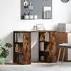 Image de vidaXL Bureau Chêne fumé 90 x 50 x 75 cm Bois d'ingénierie