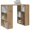 Image de vidaXL Bureau chêne Artisanal 90 x 50 x 75 cm Bois d'ingénierie, Bureau Moderne, rectangulaire, Compact pour Bureau à Domicile, Surface Fonctionnelle, Bois d'ingénierie.
