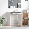 Image de vidaXL Bureau avec tiroir Blanc 77,5 x 43 x 79 cm Bois d'ingénierie