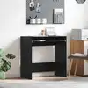 Image de vidaXL Bureau Chêne noir 77,5 x 43 x 79 cm Bois d'ingénierie