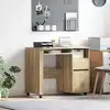 Image de vidaXL Bureau avec roues avec tiroir Chêne Sonoma 91 x 50 x 77 cm