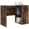 Image de vidaXL Bureau Chêne fumé 102 x 50 x 75 cm Bois d'ingénierie, Bureau Moderne rectangulaire, Pratique pour écrire avec rangements, Style Bois, Design Contemporain