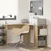 Image de vidaXL Bureau d'angle avec étagère Chêne Sonoma 140 x 113,5 x 75 cm