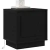 Image de vidaXL Cabinet de Chevet Noir 44 x 34,5 x 45 cm Bois d'ingénierie, Table de Nuit Rustique, Pratique avec LEDs, Charge USB, Rangement, Cabinet Moderne, éclairage Inclus
