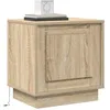 Image de vidaXL Cabinet de Chevet 2 pcs Chêne Sonoma 44 x 34,5 x 45 cm, Table de Nuit Rustique, Pratique avec LEDs, Charge USB, Rangement, Cabinet Moderne, éclairage Inclus