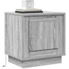 Image de vidaXL Cabinet de Chevet 2 pcs Gris 44 x 34,5 x 45 cm, Table de Nuit Rustique, Pratique avec LEDs, Charge USB, Rangement, Cabinet Moderne, éclairage Inclus