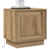 Image de vidaXL Cabinet de Chevet 2 pcs Chêne Artisanal 44 x 34,5 x 45 cm, Table de Nuit Rustique, Pratique avec LEDs, Charge USB, Rangement, Cabinet Moderne, éclairage Inclus