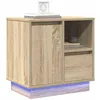Image de vidaXL Cabinet de Chevet avec tiroir Chêne Sonoma 50 x 34,5 x 50 cm., Table de Chevet Moderne, Meuble rectangulaire, Cabinet Compact, déco élégante pour la Chambre, Usage intérieur
