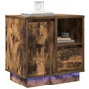 Image de vidaXL Cabinet de Chevet avec tiroir Chêne fumé 50 x 34,5 x 50 cm., Table de Chevet Moderne, Meuble rectangulaire, Cabinet Compact, déco élégante pour la Chambre, Usage intérieur