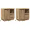 Image de vidaXL Cabinet de chevet 2 pcs Chêne artisanal 50 x 34,5 x 50 cm.