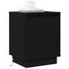 Image de vidaXL Cabinet de Chevet avec Noir 39 x 34.5 x 50 cm Bois d'ingénierie, Table de Nuit élégante, Meuble Moderne, Rangement Polyvalent, Style Minimaliste, Parfait pour la Chambre.