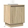 Image de vidaXL Cabinet de Chevet avec 2 pcs Chêne Sonoma 39 x 34.5 x 50 cm, Table de Nuit élégante, Meuble Moderne, Rangement Polyvalent, Style Minimaliste, Parfait pour la Chambre.
