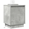 Image de vidaXL Cabinet de Chevet avec Gris béton 39 x 34.5 x 50 cm, Table de Nuit élégante, Meuble Moderne, Rangement Polyvalent, Style Minimaliste, Parfait pour la Chambre.