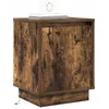 Image de vidaXL Cabinet de Chevet avec 2 pcs Chêne fumé 39 x 34.5 x 50 cm, Table de Nuit élégante, Meuble Moderne, Rangement Polyvalent, Style Minimaliste, Parfait pour la Chambre.