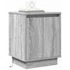 Image de vidaXL Cabinet de Chevet avec 2 pcs Gris 39 x 34.5 x 50 cm, Table de Nuit élégante, Meuble Moderne, Rangement Polyvalent, Style Minimaliste, Parfait pour la Chambre.