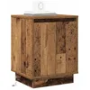Image de vidaXL Cabinet de Chevet avec Bois Ancien 39 x 34.5 x 50 cm, Table de Nuit élégante, Meuble Moderne, Rangement Polyvalent, Style Minimaliste, Parfait pour la Chambre.
