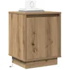 Image de vidaXL Cabinet de Chevet avec 2 pcs chêne Artisanal 39 x 34.5 x 50 cm, Table de Nuit élégante, Meuble Moderne, Rangement Polyvalent, Style Minimaliste, Parfait pour la Chambre.