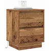 Image de vidaXL Cabinet de Chevet avec tiroir Bois Ancien 39 x 34.5 x 50 cm, Cabinet de Nuit Moderne, Rangement Compact, Table Organisateur Fonctionnelle, Meuble Minimaliste