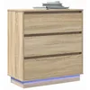 Image de vidaXL Cabinet de Chevet avec tiroir Chêne Sonoma 71 x 34,5 x 75 cm, Table de Nuit Moderne, Meuble Compact, Armoire rectangulaire pour Le Rangement en Chambre Urbaine