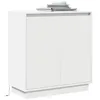 Image de vidaXL Buffet LED pour Blanc 71 x 34,5 x 75 cm Bois d'ingénierie, Salle à Manger, Buffet Moderne avec Rangement LED, Meuble rectangulaire, unité élégante pour Vos Besoins Pratiques