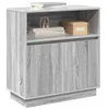 Image de vidaXL Buffet LED Gris Sonoma 71 x 34,5 x 75 cm Bois d'ingénierie, Buffet Moderne, Design rectangulaire, Rangement pour Salon, fonctionnalités Lumineuses, Meuble Pratique