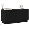 Image de vidaXL Meuble TV Chêne Noir 100 x 38 x 49 cm Bois d'ingénierie, Meuble TV rectangulaire Moderne, Centre de Divertissement, Cabinet média élégant, Rangement Compact pour Salon