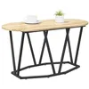 Image de vidaXL Table Basse Chêne Sonoma 80 x 40 x 40.5 cm, Table Basse Ovale, Design Moderne, Bois d'ingénierie, Chic pour Salon, Solide et stylée