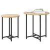 Image de vidaXL Ensemble de Tables d'appoint 2 pcs Chêne Sonoma et Noir, Table d'appoint Ronde Industrielle, Ensemble Moderne, Meubles compacts et écolos pour Salon