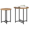 Image de vidaXL Ensemble de Tables d'appoint 2 pcs Bois Ancien et Noir, Table d'appoint Ronde Industrielle, Ensemble Moderne, Meubles compacts et écolos pour Salon
