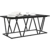 Image de vidaXL Table Basse Chêne Noir 100 x 50 x 40 cm, Table Basse Moderne, Design rectangulaire, pièce Centrale Durable pour Votre déco, Meuble Pratique pour Tous