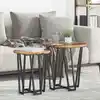 Image de vidaXL Ensemble de tables d'appoint 2 pcs Bois ancien et noir