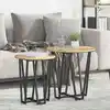 Image de vidaXL Ensemble de tables d'appoint 2 pcs Chêne artisanal et noir