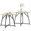 Image de vidaXL Ensemble de Tables d'appoint 2 pcs Chêne Sonoma et Noir, Tableaux carrés industriels, Style Urbain, Tables d'accent compactes, Surface Pratique pour Le Salon