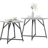 Image de vidaXL Ensemble de Tables d'appoint 2 pcs Gris Sonoma et Noir, Tableaux carrés industriels, Style Urbain, Tables d'accent compactes, Surface Pratique pour Le Salon
