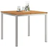 Image de vidaXL Tableàmanger Marron 90 x 90 x 75 cm Bois d'Acacia Massif, Table de Jardin d'extérieur en Bois, Design Moderne pour Repas en Famille, prête pour Le Temps changeant