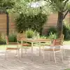 Image de vidaXL Chaise de jardin 4 pcs Huile Naturelle Bois de teck massif