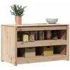 Image de vidaXL Armoire de cuisine Marron 106 x 55 x 64 cm Bois de pin massif, Cabinet de rangement moderne, design rectangulaire, bois massif solide, solution compacte, beige, multifonctionnel